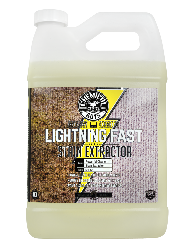 Chemical Guys SPI_191 Lightning Fast Carpet+Upholstery Stain Extractor Cleaner & Stain Remover (1 Gallon)