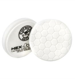 Hex-Logic BUFX_104HEX4 4'' Hex-Logic Pad - White Medium Light Polishing Pad (4''Inch)