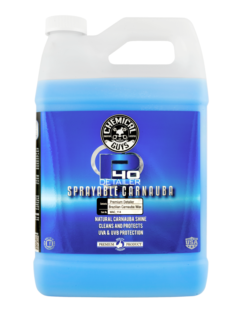 Chemical Guys WAC_114 P40-Detailer+Spray White Carnauba Quick Detailer UV Protectant (1 Gal)