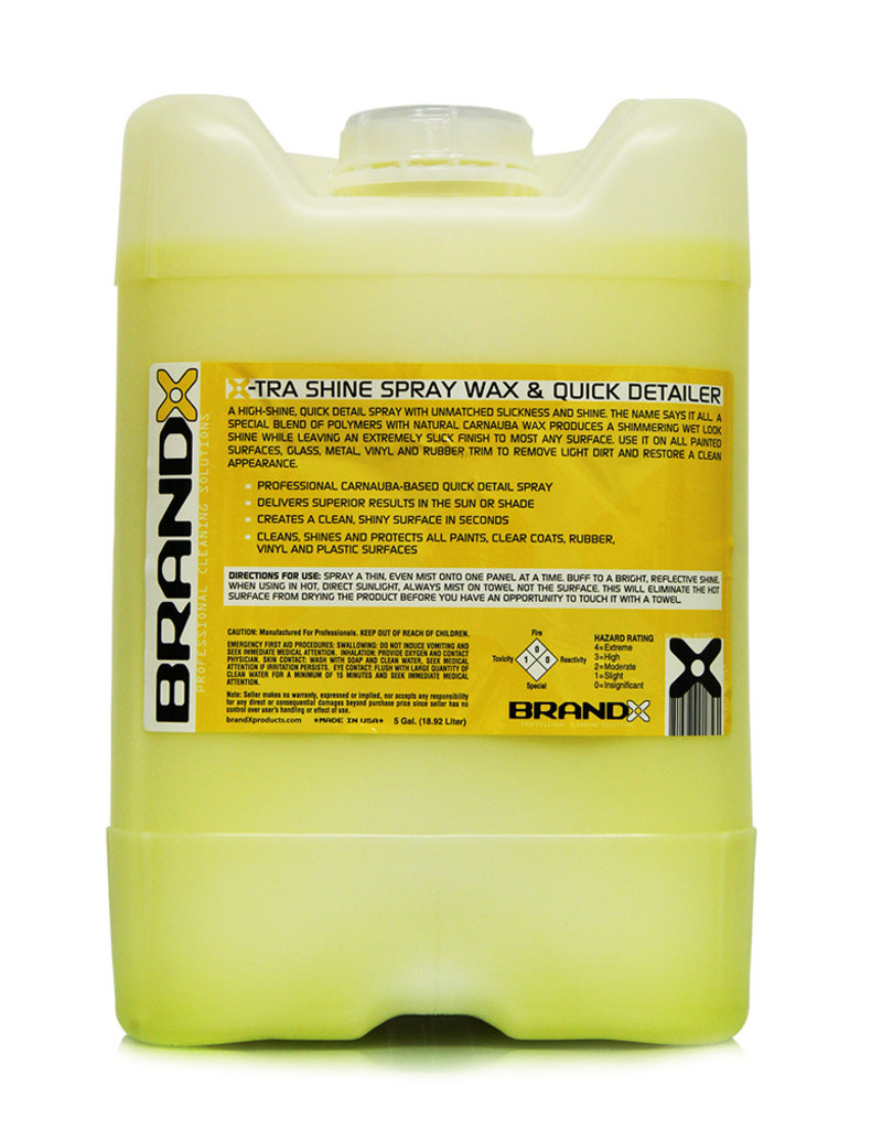 Brand-X X10505 Brand X-TRA Brilliant Spray Shine & Quick Detailer (5 Gal. Cube)
