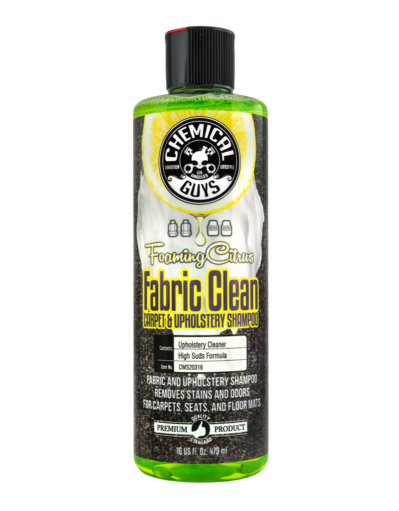 Chemical Guys CWS20316 Foaming Citrus Fabric Clean Carpet & Upholstery Shampoo (16oz)
