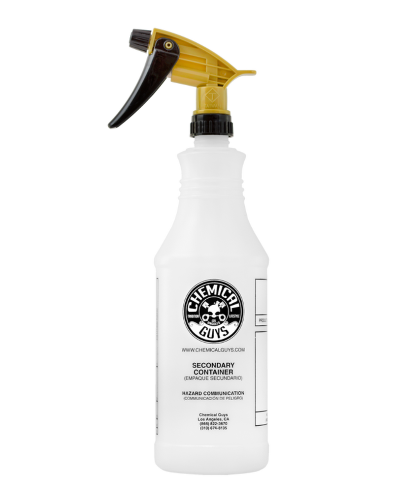 Chemical Guys ACC_136 Acid Resistant Gold Standard Trigger Sprayer & Professional Bottle (32 oz)