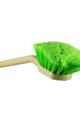 Chemical Guys ACC_G01 20'' Angled Head Body & Wheel Brush Flagged-Tip Bristles (Green Polystyrene Head-Peach Handle)