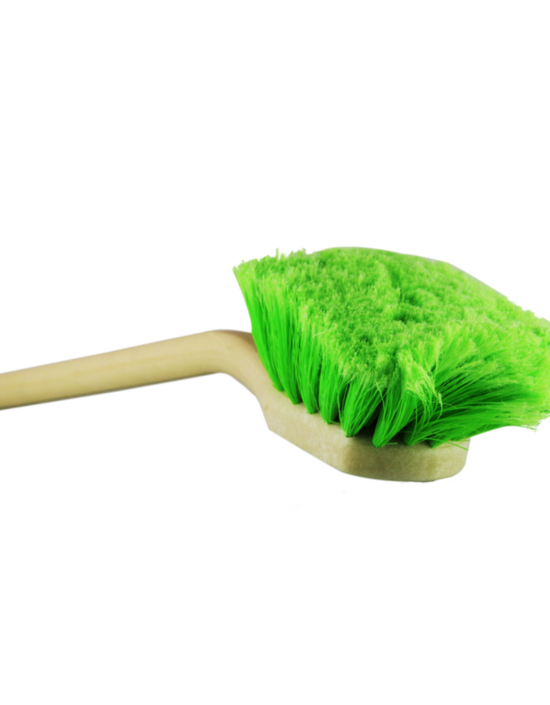 Chemical Guys ACC_G01 20'' Angled Head Body & Wheel Brush Flagged-Tip Bristles (Green Polystyrene Head-Peach Handle)