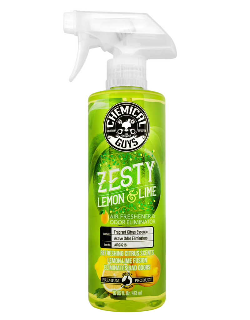 Chemical Guys AIR23216 Zesty Lemon and Lime Air Freshener and Odor Eliminator, 16 fl. oz