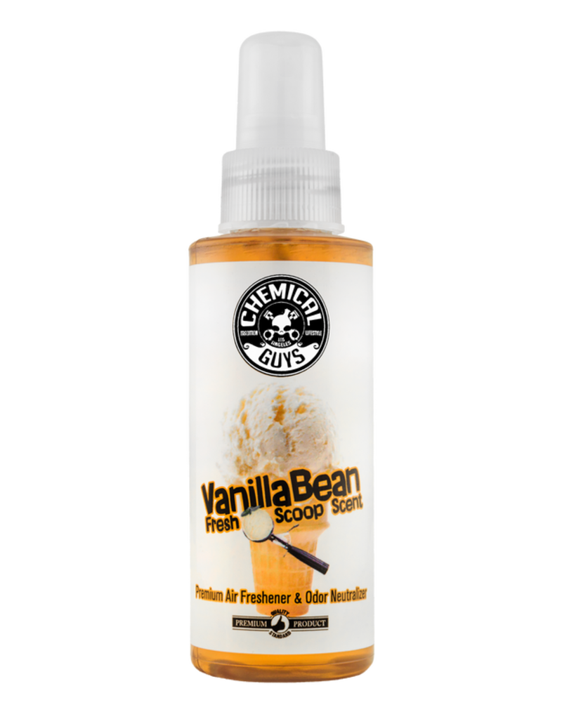 Chemical Guys AIR23104 Vanilla Bean Fresh Scoop Scent Air Freshener & Odor Eliminator, 4 fl. oz