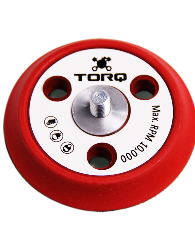 TORQ Tool Company BUFLC_200 TORQ R5 Dual-Action Red Backing Plate With Hyper Flex Technology (3 Inch)