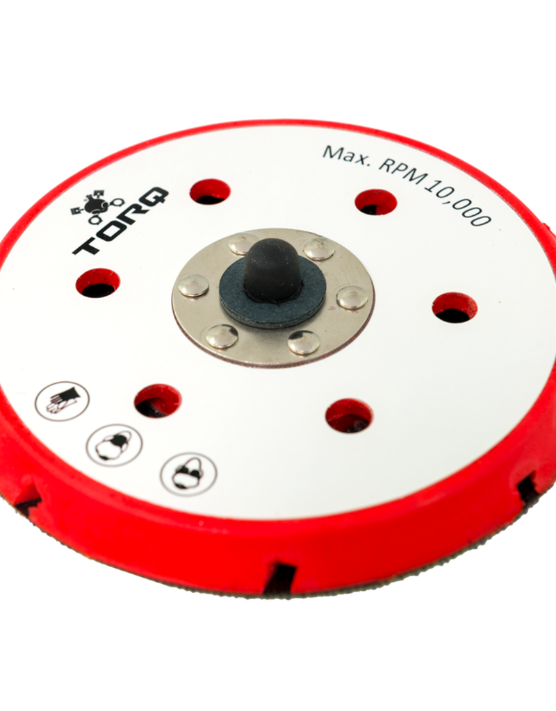 TORQ Tool Company BUFLC_202 TORQ R5 Dual-Action Red Backing Plate With Hyper Flex Technology (6 Inch)