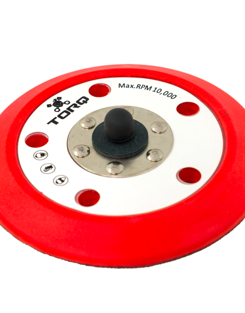 TORQ Tool Company BUFLC_201 TORQ R5 Dual-Action Red Backing Plate With Hyper Flex Technology (5 Inch)