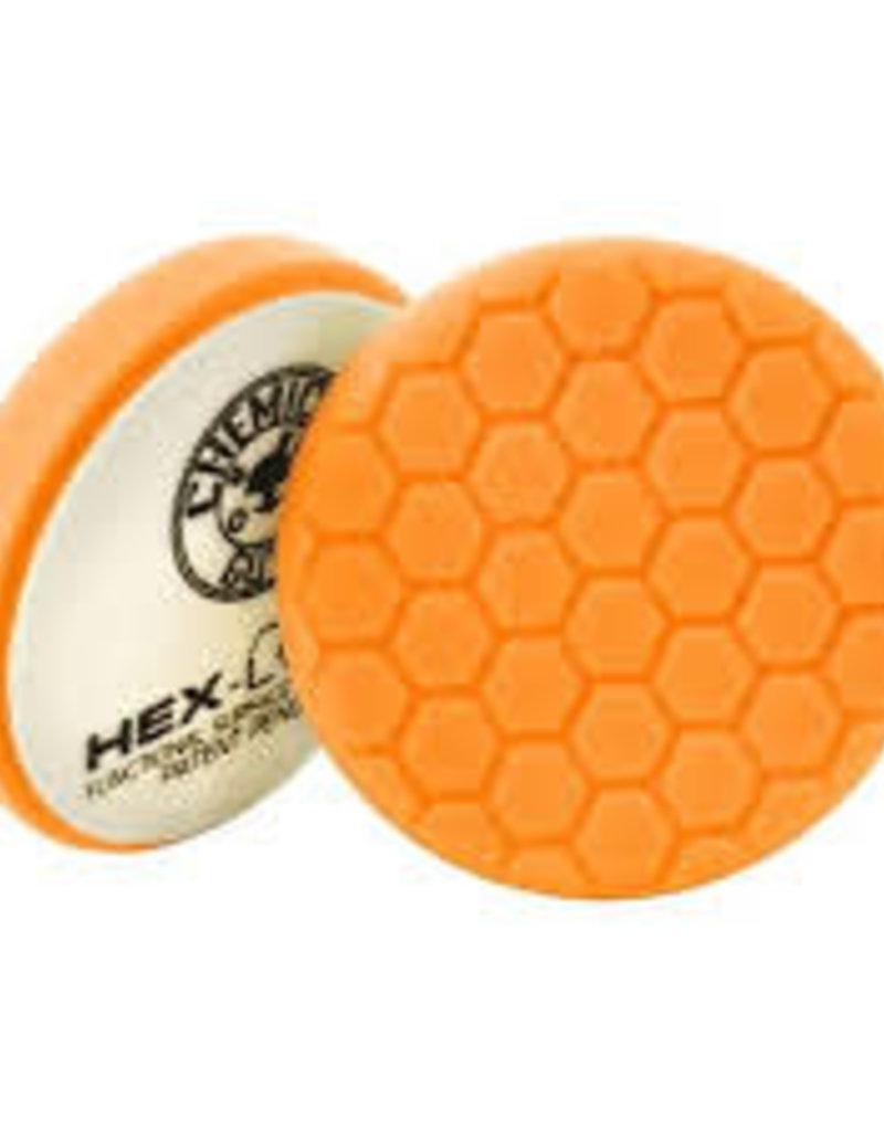 Hex-Logic BUFX_102HEX4 4'' Hex-Logic Pad Orange Medium-Heavy Cut Scratch & Swirl Remover Pad- (4''Inch)