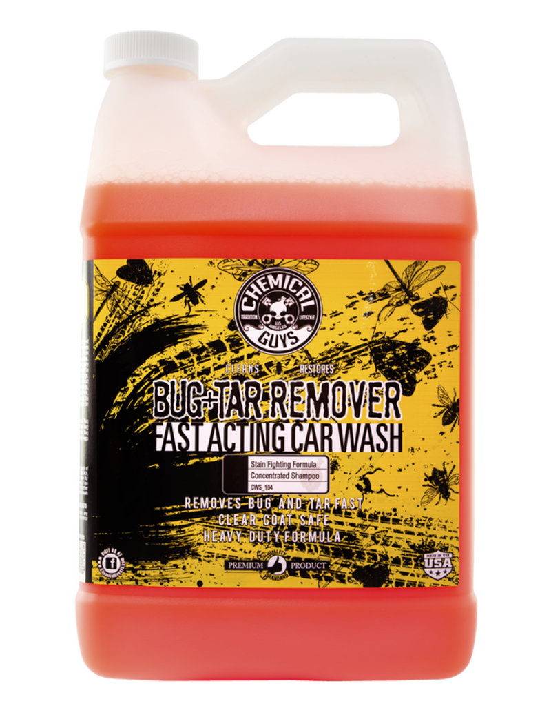 Chemical Guys CWS_104 Bug & Tar Heavy Duty Car Wash Shampoo (1 Gallon)