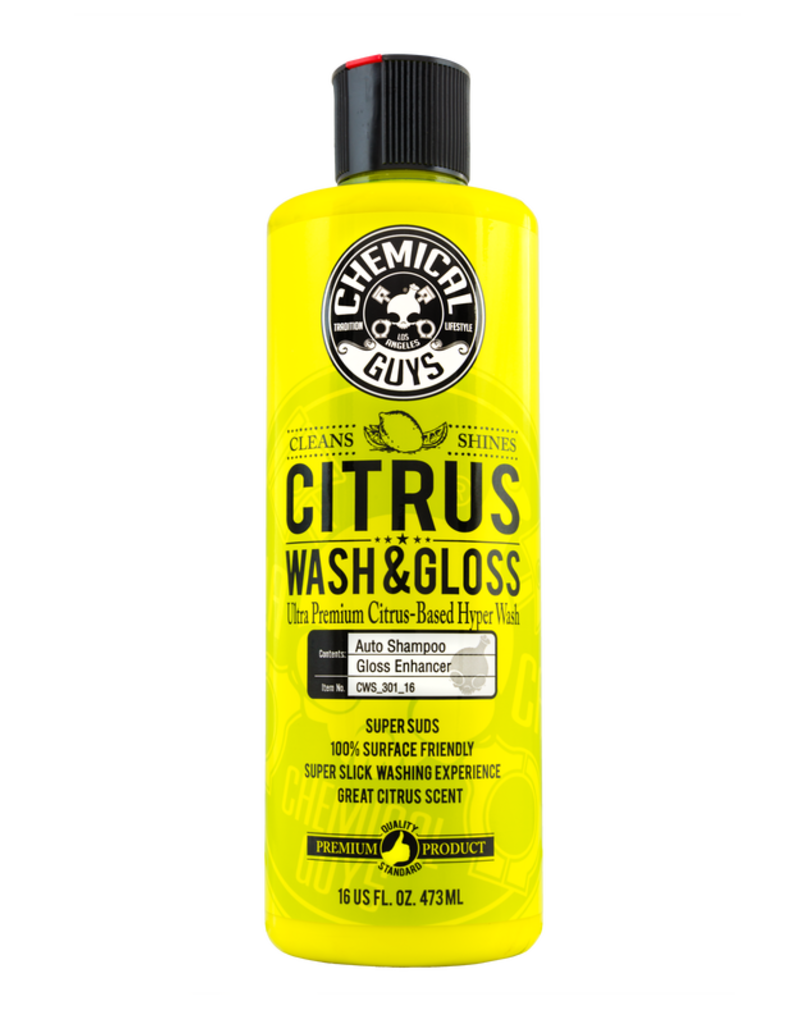 Chemical Guys CWS_301_16 Citrus Wash & Gloss Concentrated Car Wash (16 oz)