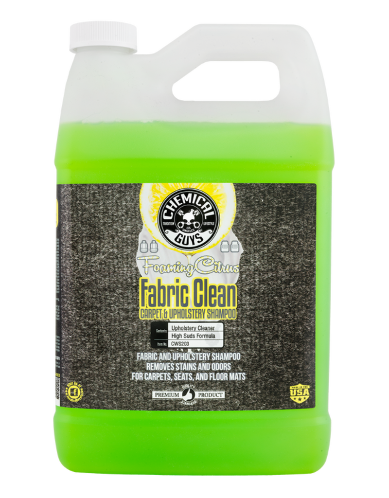 Chemical Guys CWS203 Foaming Citrus Fabric Clean Carpet & Upholstery Shampoo (1 Gal)