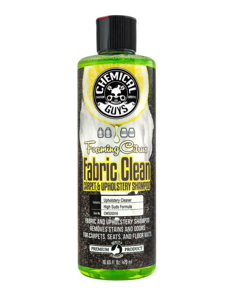 Chemical Guys CWS20316 Foaming Citrus Fabric Clean Carpet & Upholstery Shampoo (16oz)
