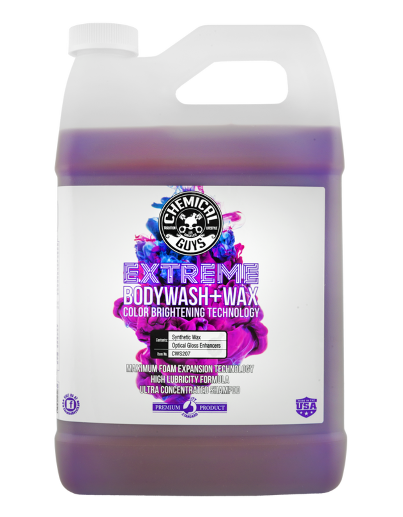 Chemical Guys CWS207 Extreme Bodywash & Wax Car Wash Soap with Color Brightening Technology, 1 gal.