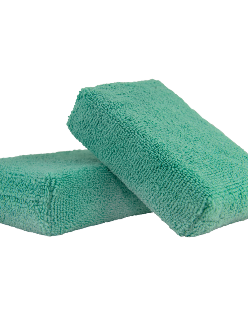 Chemical Guys MIC29802 Green - Microfiber Applicator Premium Grade (2 Pack)_x000D_