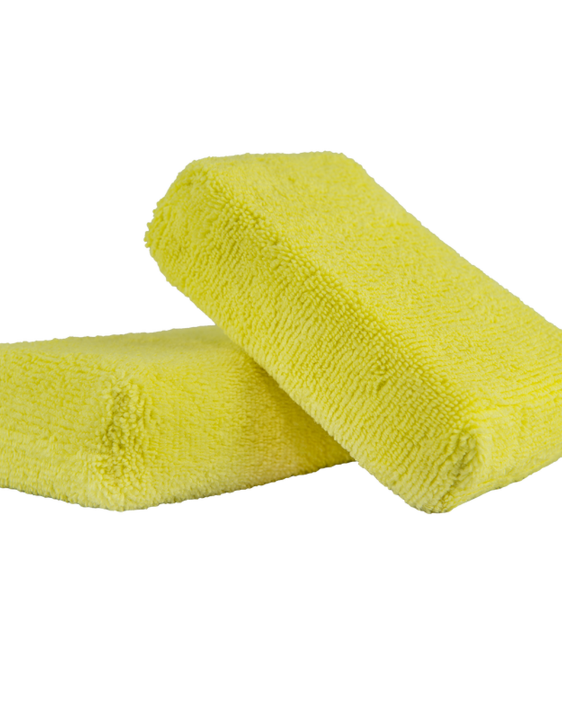 Chemical Guys MIC29902 Yellow - Microfiber Applicator Premium Grade (2 Pack)_x000D_