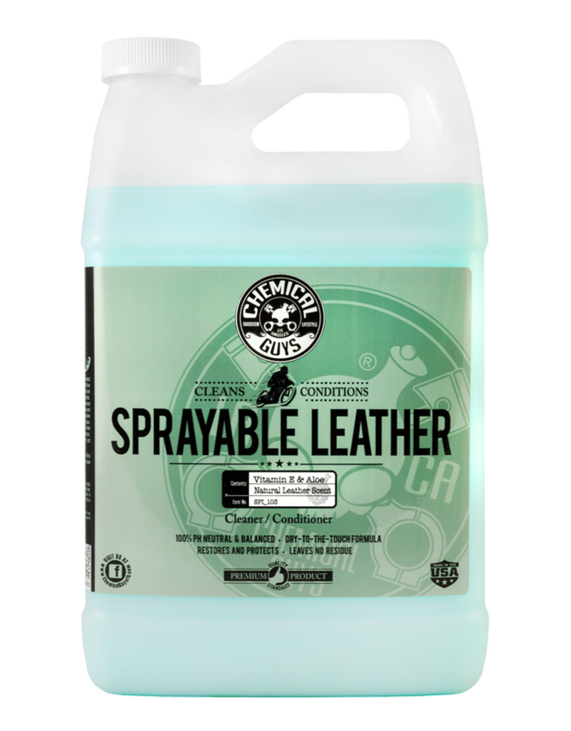 Chemical Guys SPI_103 Sprayable Leather Conditioner & Cleaner In One Ph Balance w/ Vitamin E & Aloe (1 Gal)