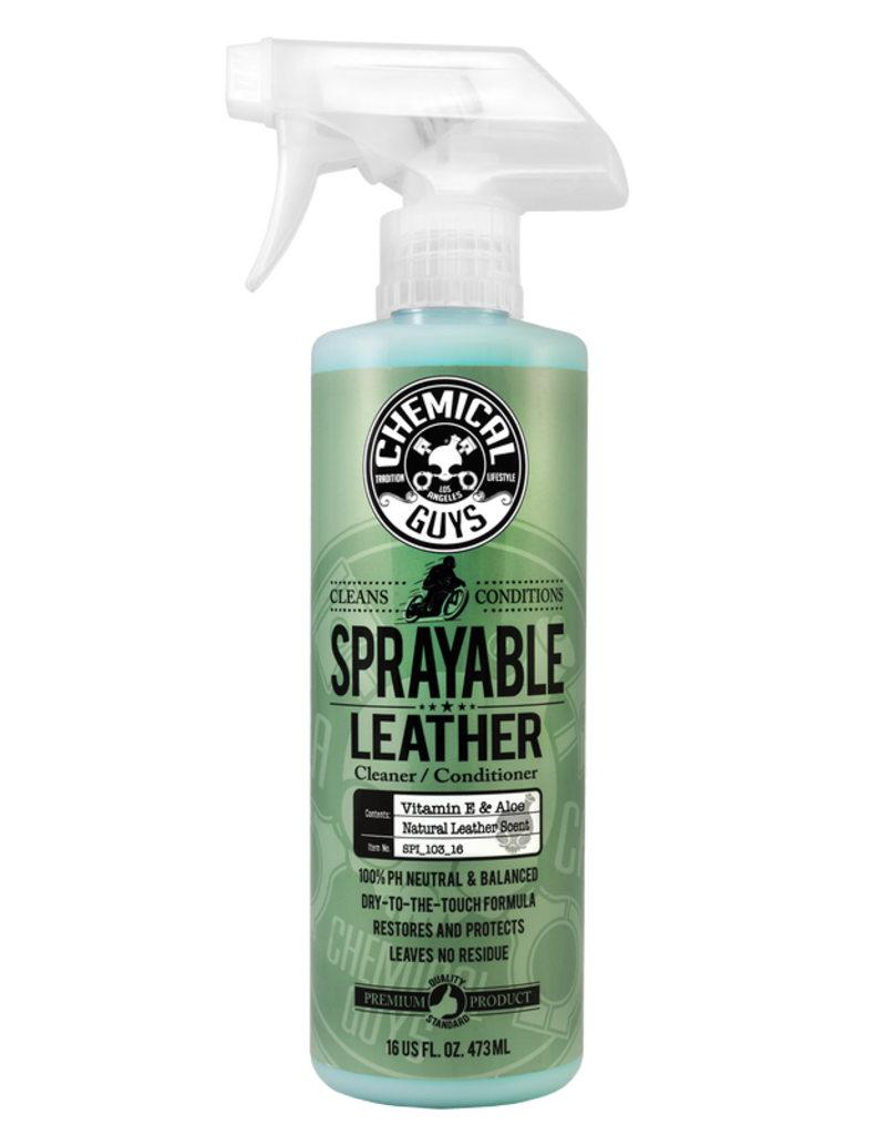 Chemical Guys SPI_103_16 Sprayable Leather Conditioner & Cleaner In One Ph Balance w/ Vitamin E & Aloe (16 oz)