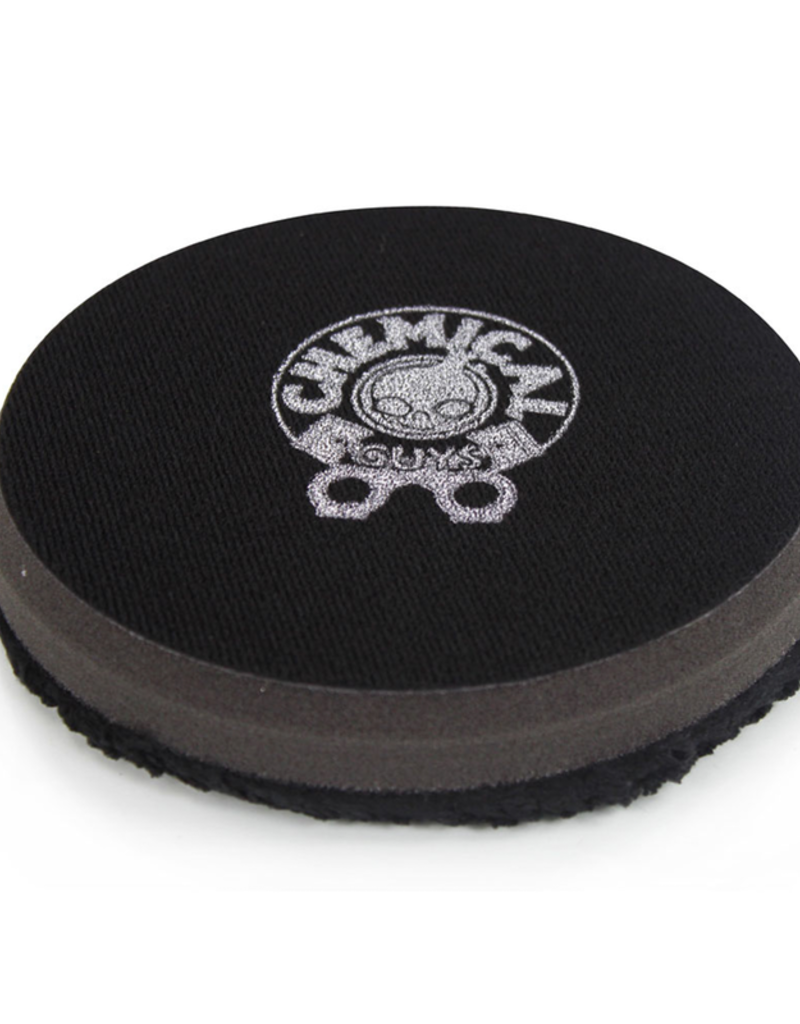 Chemical Guys BUFX_301_4 4'' Finishing Micro Fiber Pad, Black  Inner Foam, 3/4'' Thickness (1pcs)