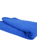 Chemical Guys Waffle Weave Glass and Window Microfiber Towel, Blue 24'' x 16''