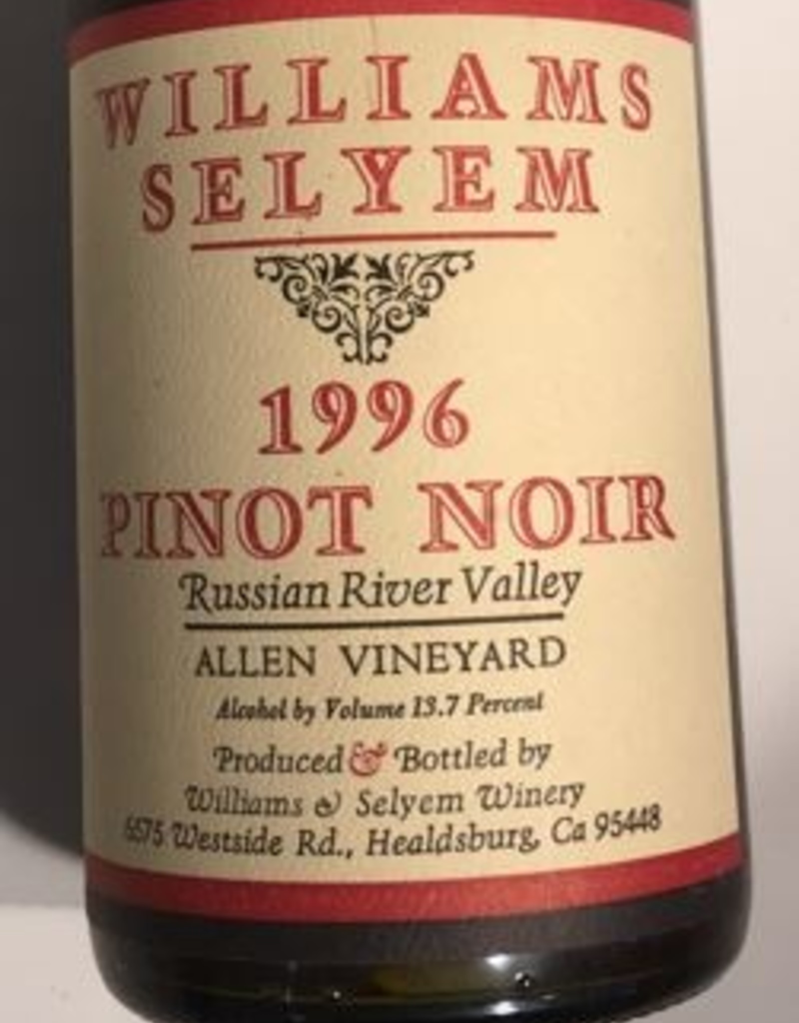 Williams Selyem Pinot Noir 1996 Allen