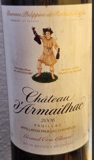 Ch d' Armailhac 2006 - gourmetwines.com