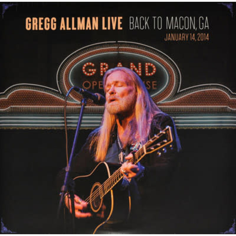 ALLMAN,GREGG / Gregg Allman Live: Back to Macon Ga