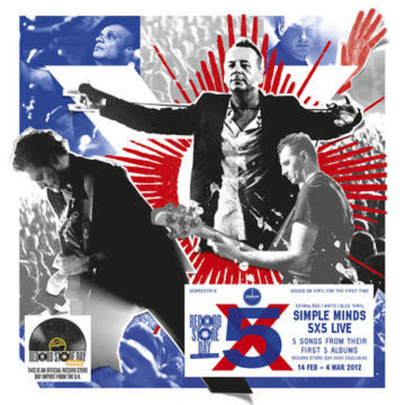 SIMPLE MINDS / 5 X 5 LIVE (180G/3LP/RED, WHITE & BLUE VINYL) (RSD-2022)