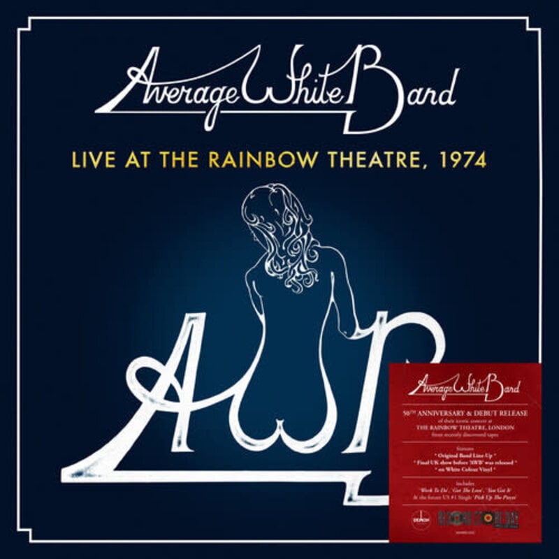 AVERAGE WHITE BAND / Live At The Rainbow Theatre 1974 - Limited 140-Gram White Colored Vinyl [Import] (RSD-2024)