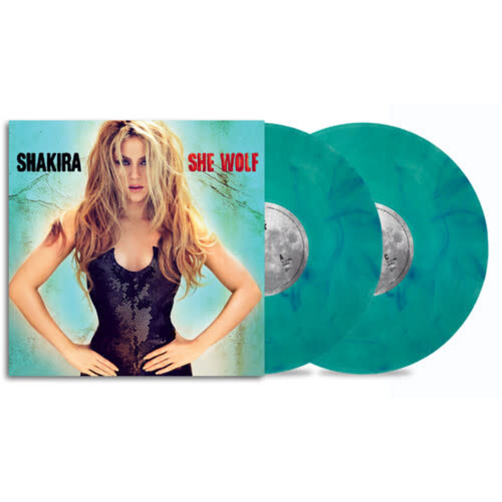 SHAKIRA / SHE WOLF (2LP/SEA GLASS ADORNED WITH TURQUOISE SWIRLS VINYL)