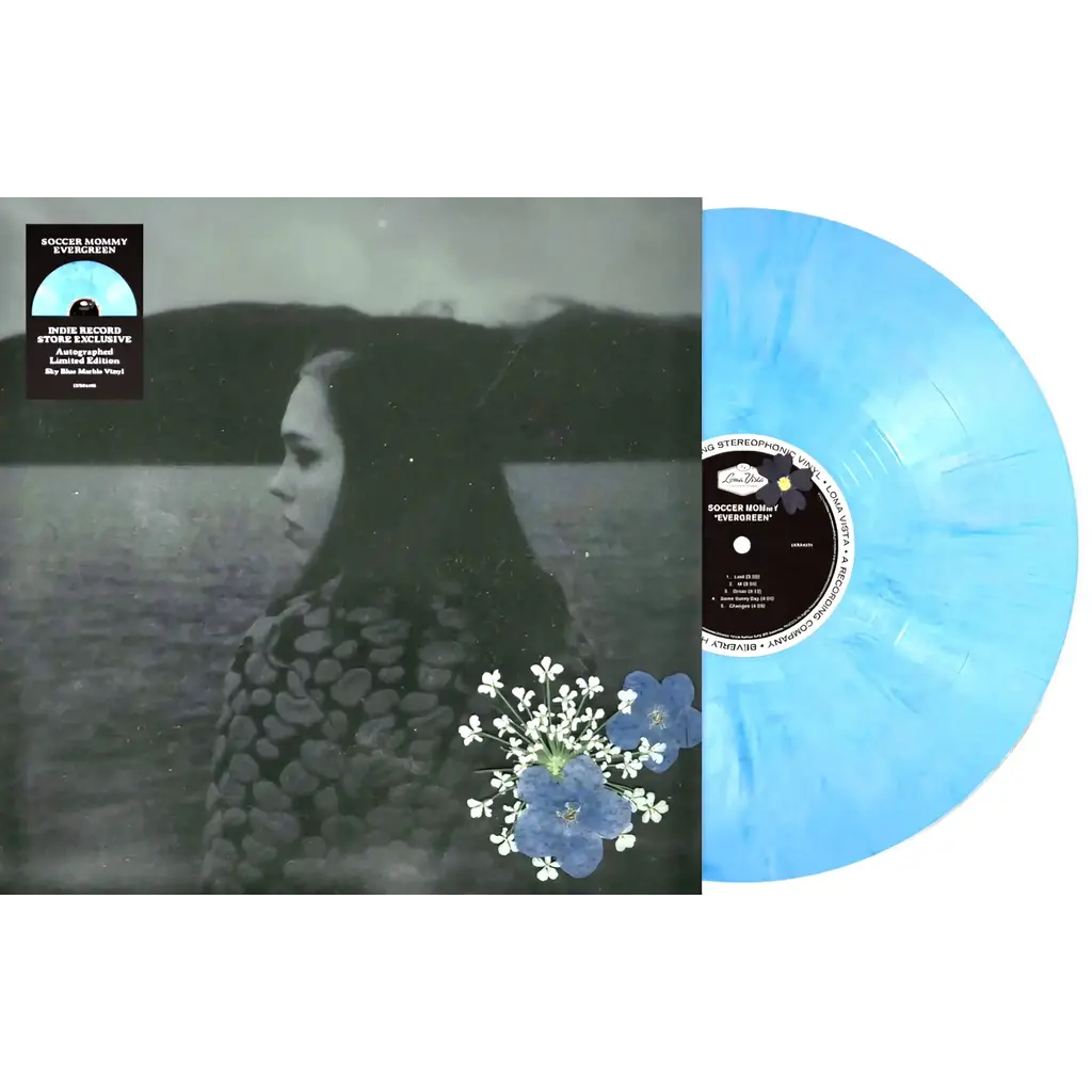 SOCCER MOMMY / Evergreen (Indie Exclusive, Limited Edition, Colored Vinyl, Blue, Autographed / Star Signed)