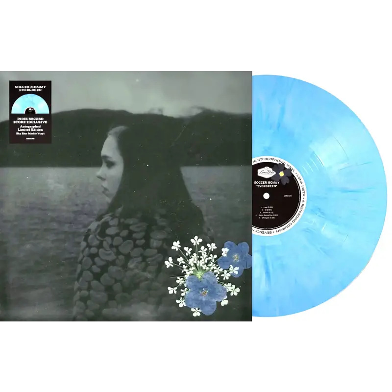 SOCCER MOMMY / Evergreen (Indie Exclusive, Limited Edition, Colored Vinyl, Blue, Autographed / Star Signed)
