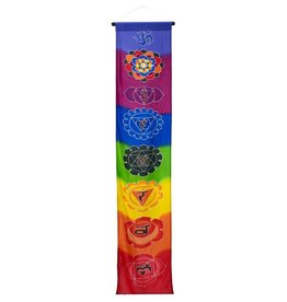 68" Long Banner - Multi Color Seven Chakras