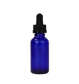30ml Blue Glass Tincture Bottle with Child Resistant Dropper