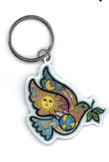 Dan Morris Peace Dove Metal Keychain