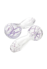 3.5" Clear Spoon w/ Squiggles on Head & Dots on Mouthpiece