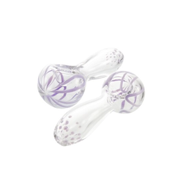 3.5" Clear Spoon w/ Squiggles on Head & Dots on Mouthpiece