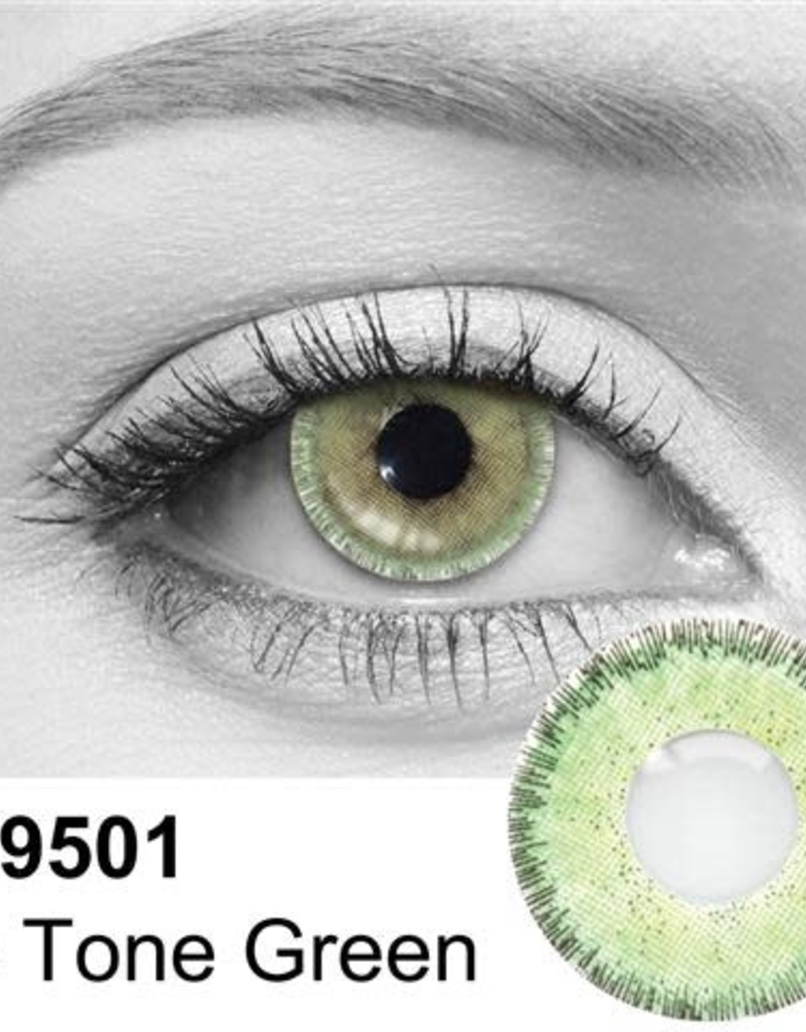 3 Tone Green Contact Lenses