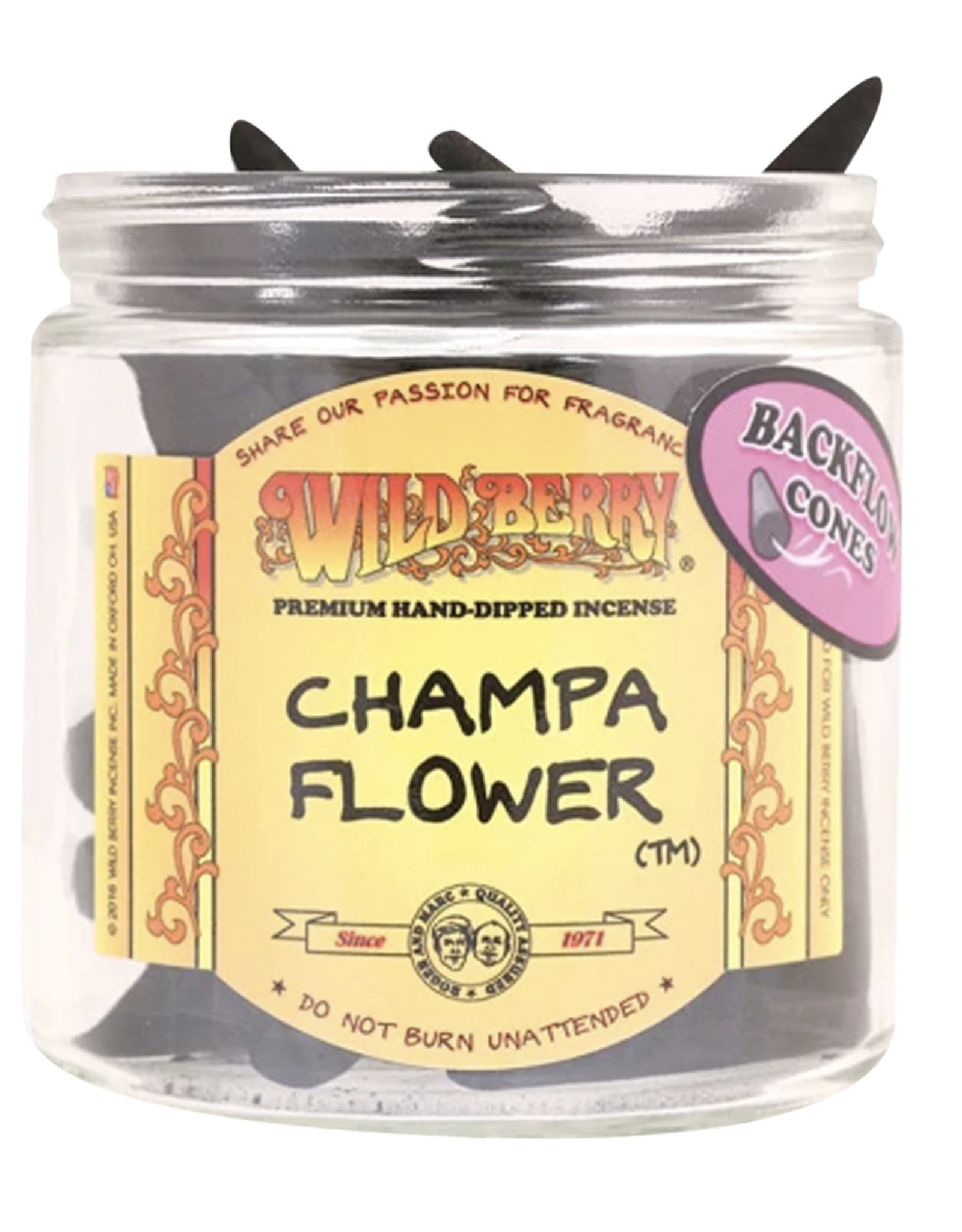 Wild Berry Back Flow Incense Cones - 25 Pack
