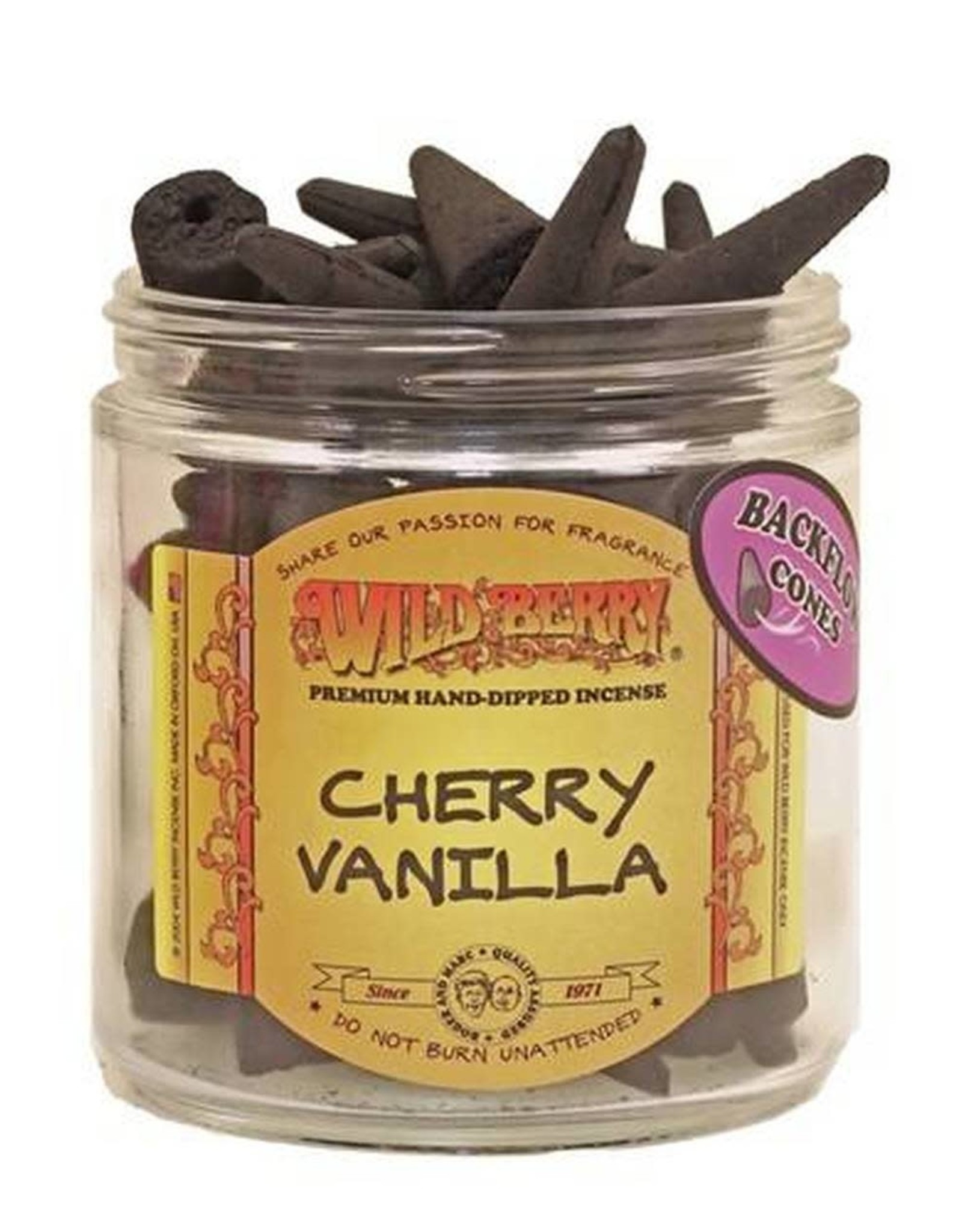 Wild Berry Back Flow Incense Cones - 25 Pack