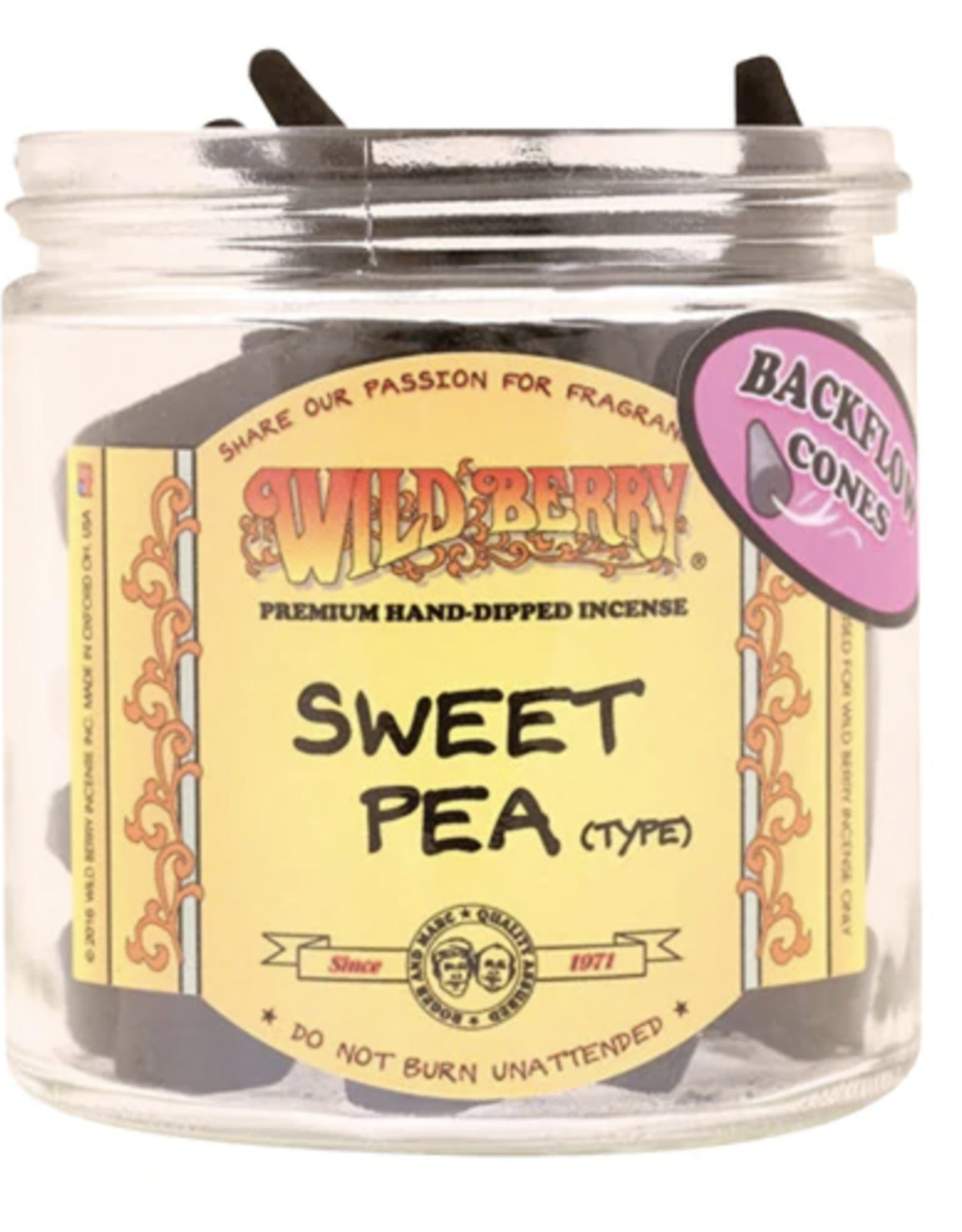 Wild Berry Back Flow Incense Cones - 25 Pack