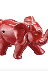 Ceramic Elephant Pipe - Red