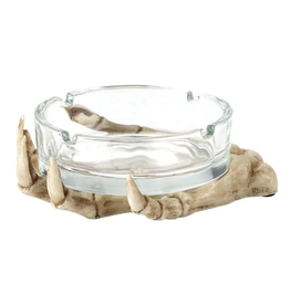 Skeleton Hand w/ Glass Ashtray