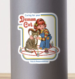 Caring For Your Demon Cat Sticker