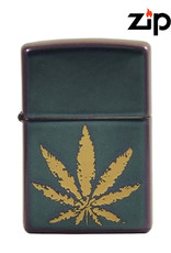 Zippo Cannabis Design Zippo w/ Engraved Leaf