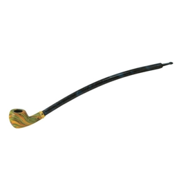 15" Curved Brandy Rainbow Bowl Pipe by Shire Pipes
