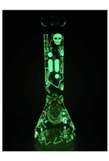 Infyniti 14" Beaker w/ Glow-in-the-Dark Skeleton Print by Infyniti