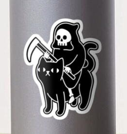 Death Rides a Black Cat Sticker
