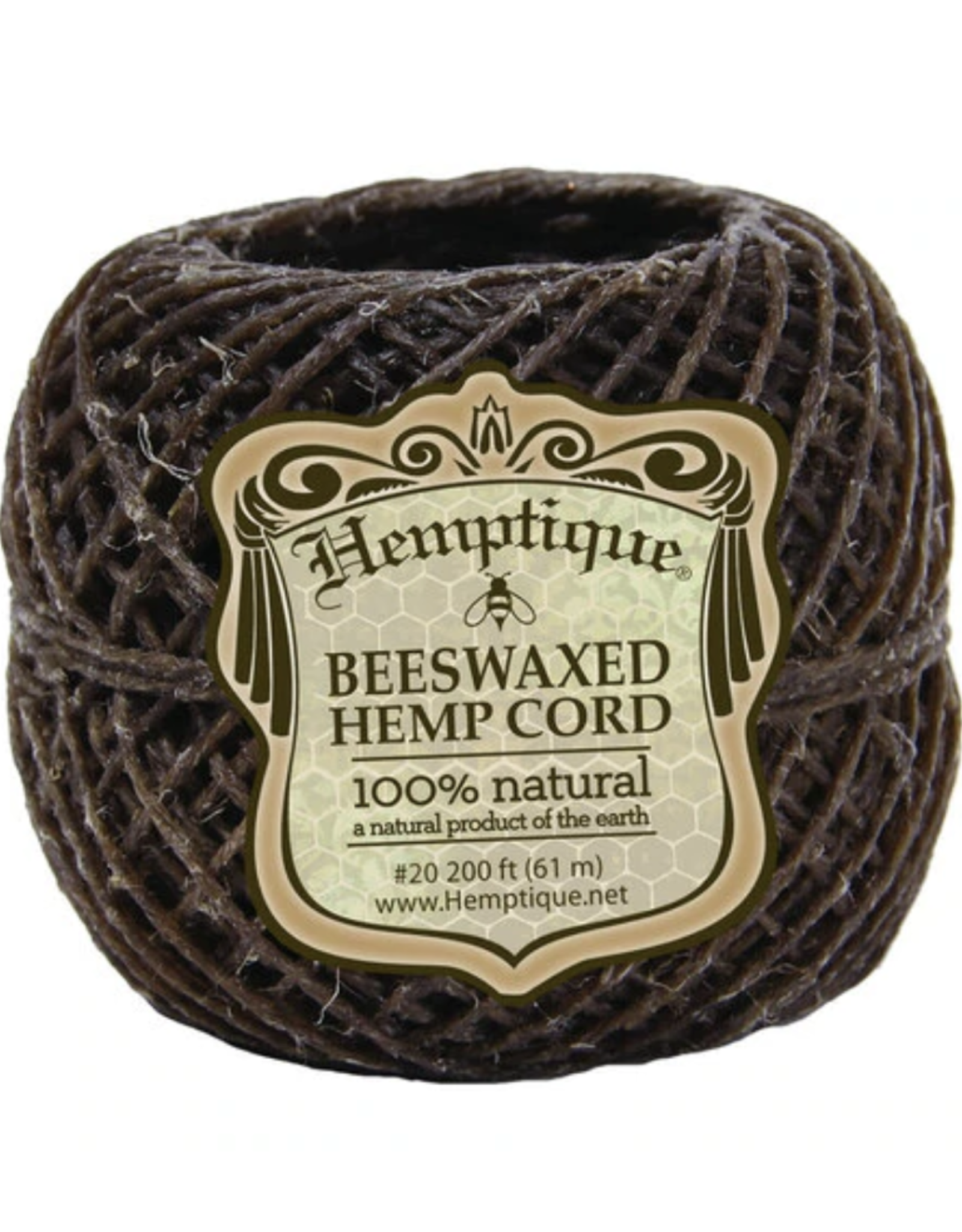 Hemptique Beeswaxed Hemp Wick 200' 1mm